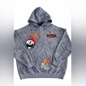 Von Dutch Lucky 8-Ball All Over Print Hoodie